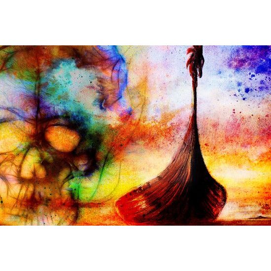 Obraz loď na ceste do Vallhaly