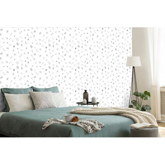 Samolepiaca tapeta folklórny motív v bielom prevedení