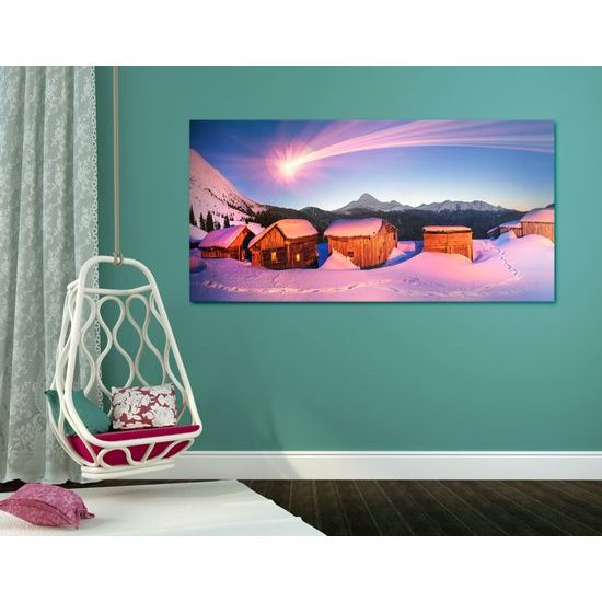Obraz dedinka pod snehovou nadielkou