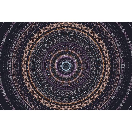 Samolepiaca tapeta zaujímavá Mandala vo fialových farbách