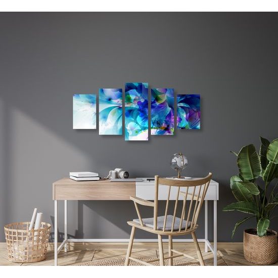 5-dielny obraz výbuch farieb