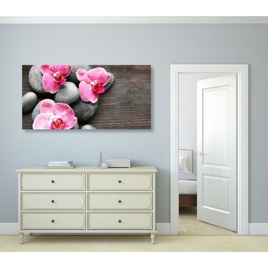 Obraz zen kamene na drevenom pozadí