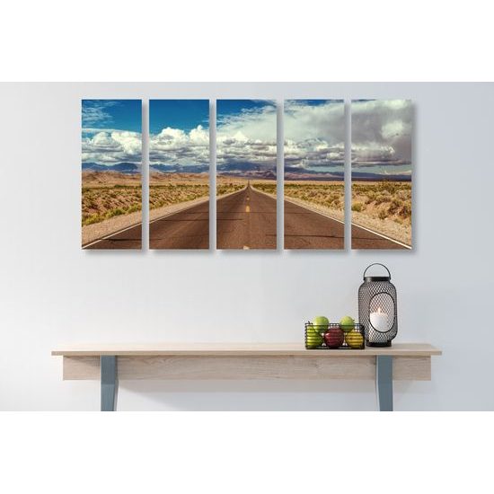 5-dielny obraz cesta pušťou