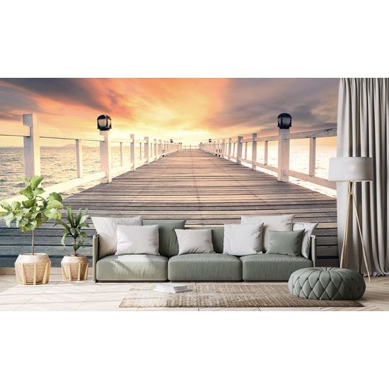 Fototapeta nekončiace drevené mólo