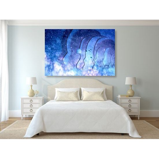 Obraz abstrakcia nočnej oblohy