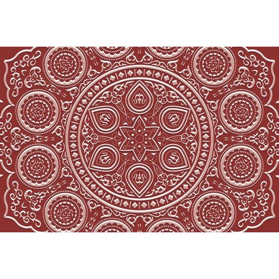 Tapeta nežná Mandala na bordovom pozadí