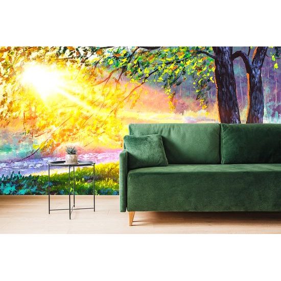 Samolepiaca tapeta prebúdzajúci sa ranný les