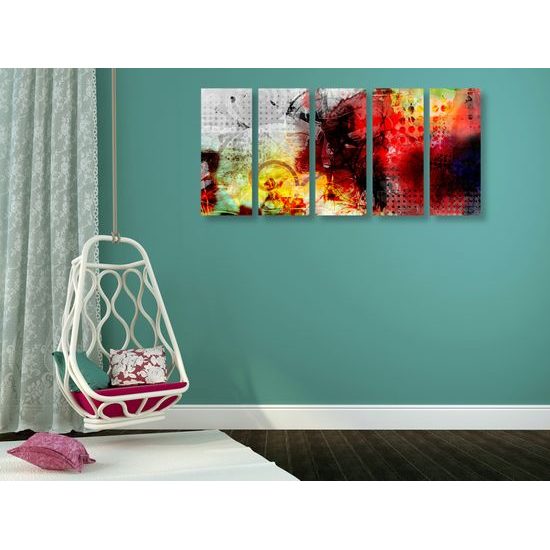 5-dielny obraz moderná abstrakcia