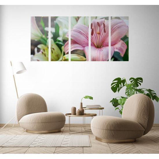 5-dielny obraz ľalia dlhokvetá