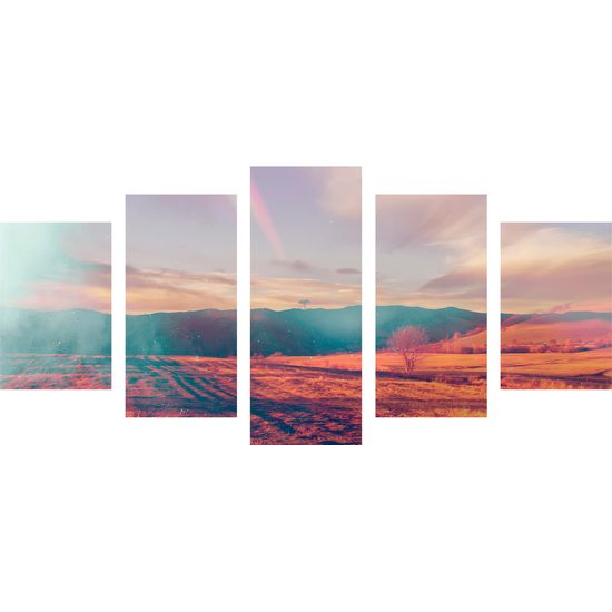 5-dielny obraz pohľad na jesennú krajinu