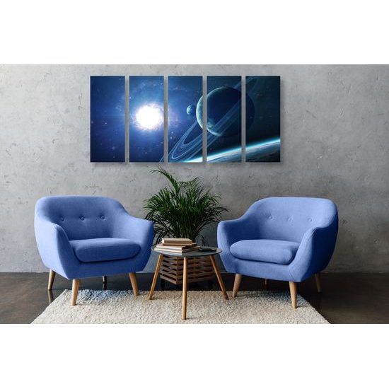 5-dielny obraz okúzľujúci vesmír