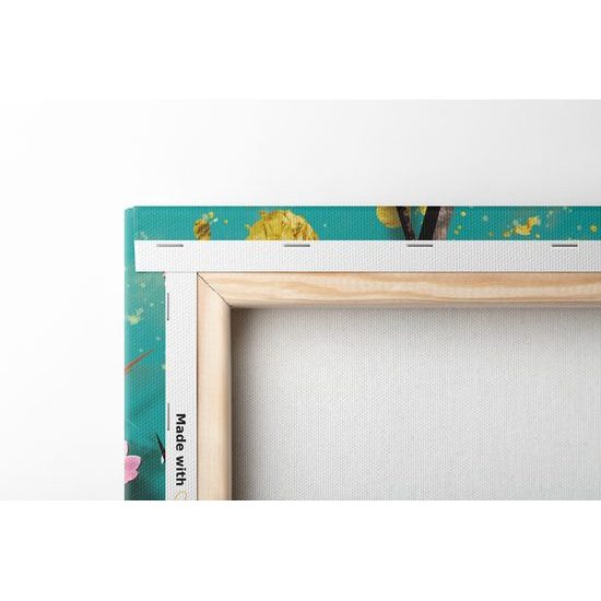 Obraz vtáčiky lietajúce za splnu mesiaca