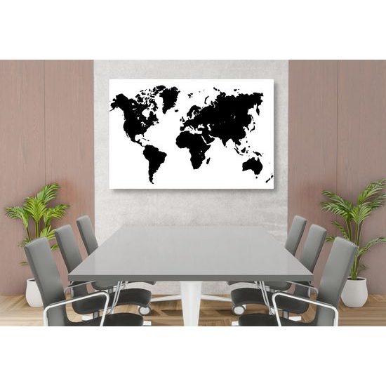 Obraz na korku štýlová čiernobiela mapa