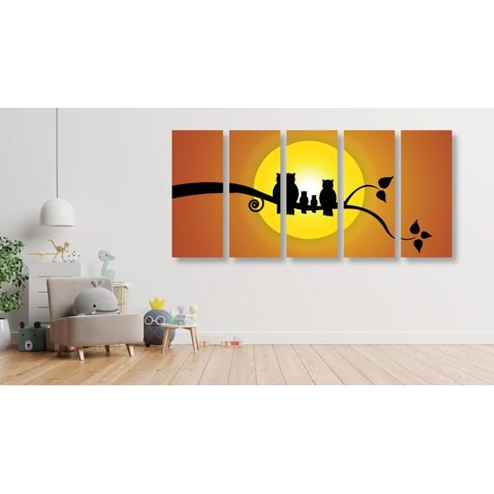 5-dielny obraz šťastná rodinka