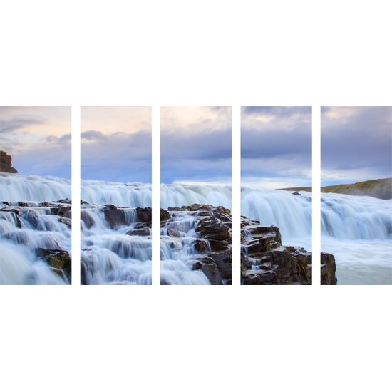 5-dielny obraz krásne vodopády na Islande