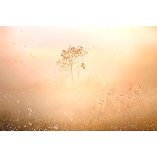 Obraz čarovný strom s hojdajúcou sa ženou