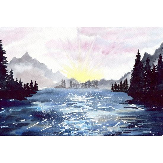 Obraz maľovaná divoká rieka