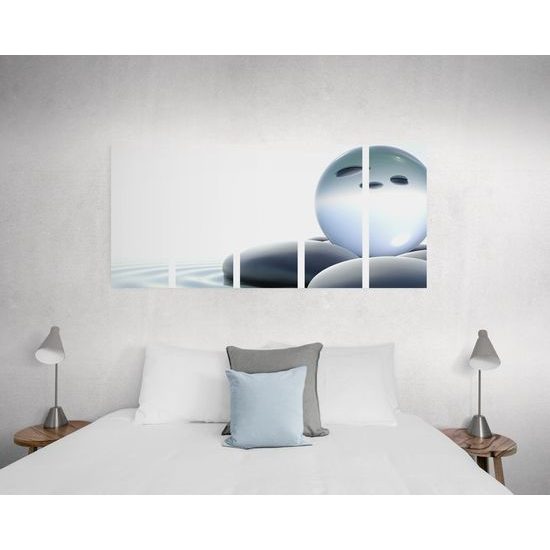 5-dielny obraz meditačné kamene