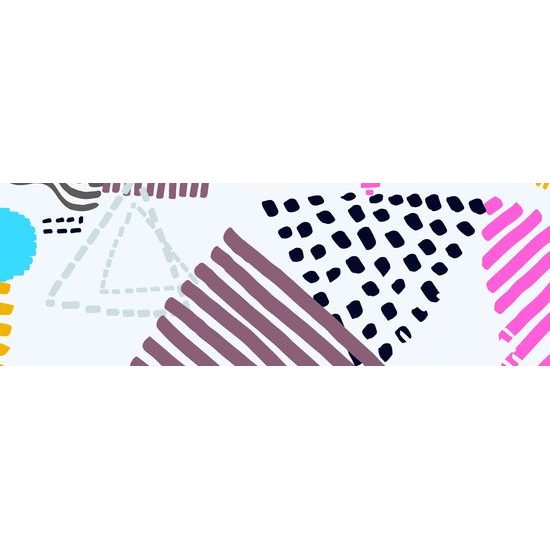 Obraz zaujímavý farebný vzor na bielom pozadí