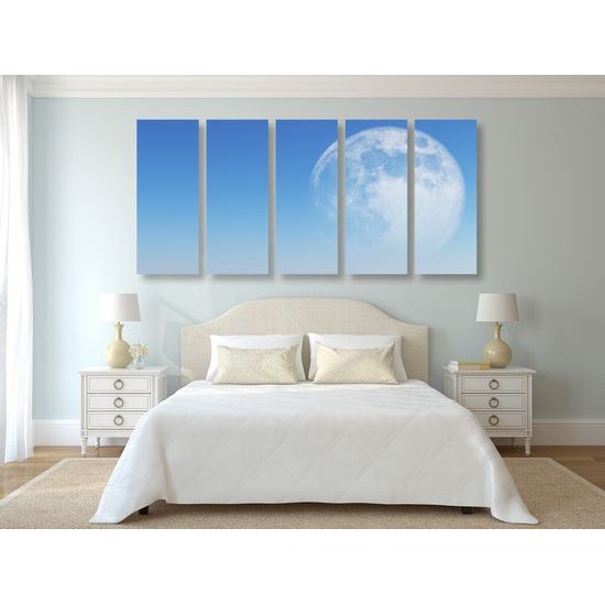 5-dielny obraz mesiac za horizontom