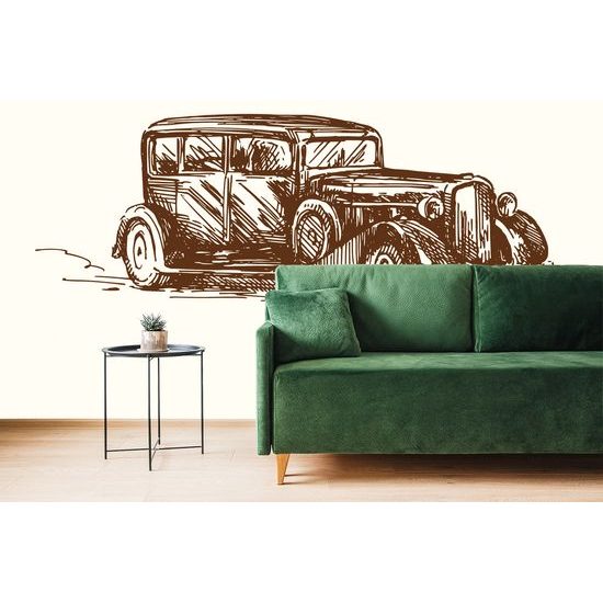 Samolepiaca tapeta retro pretekárske auto