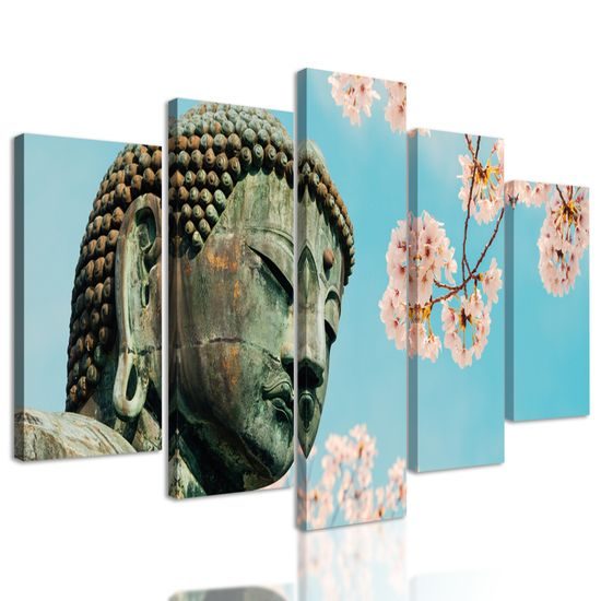 5-dielny obraz Budha pod holým nebom