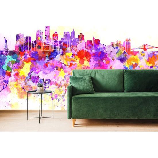Zaujímavá samolepiaca tapeta pestrofarebný New York