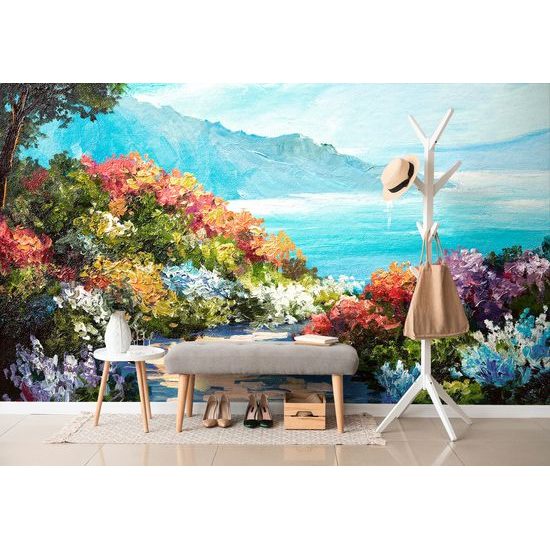 Očarujúca samolepiaca tapeta zákutie s výhľadom na more