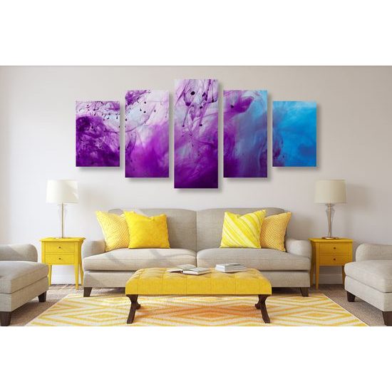 5-dielny obraz farby v abstraktnom prevedení