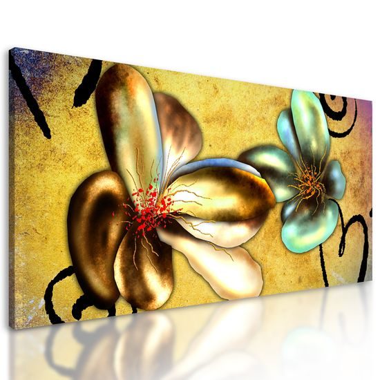 Obraz umelecké kvety vo vintage prevedení