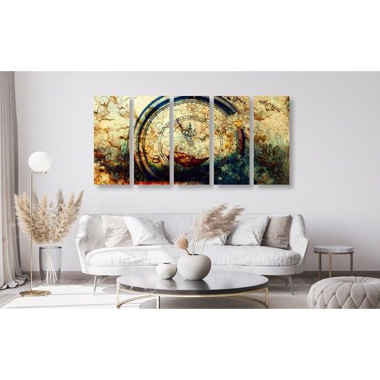 5-dielny obraz historické stopky