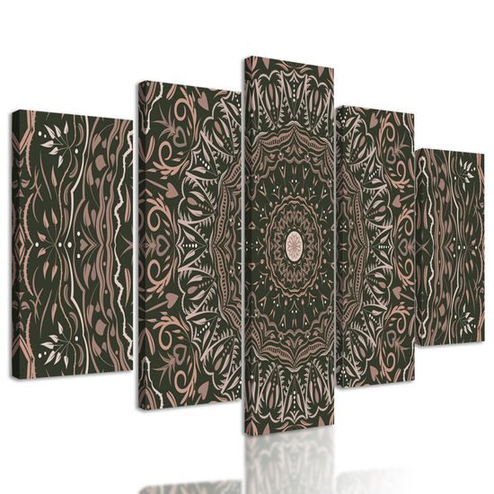 5-dielny obraz ukľudnujúca Mandala