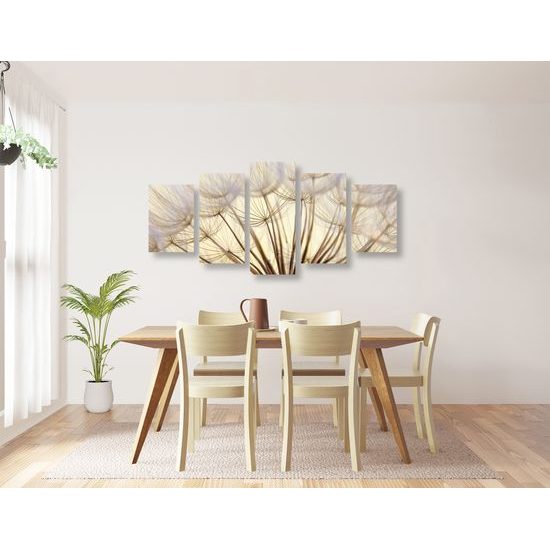 5-dielny obraz detail púpavy