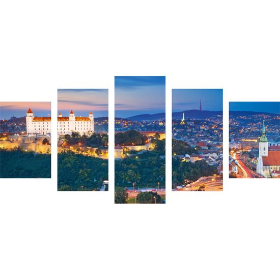 5-dielny obraz Bratislavský hrad