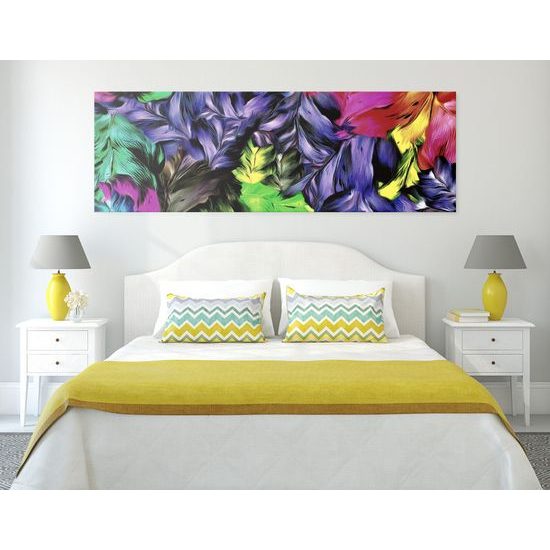 Obraz maľované pestrofarebné kvety