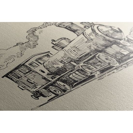 Obraz maľovaný vlak v umeleckom prevedení