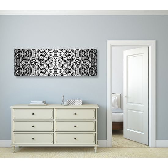 Obraz hypnotická abstrakcia v čiernobielom prevedení