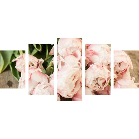 5-dielny obraz nádherná kytica ruží