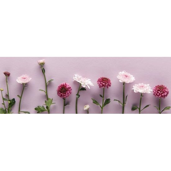 Obraz romantické kvetiny na staroružovom pozadí