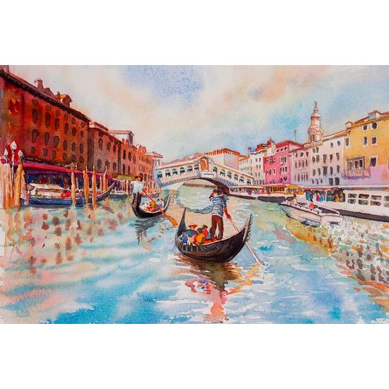 Jedinečná samolepiaca tapeta plavba gondolou