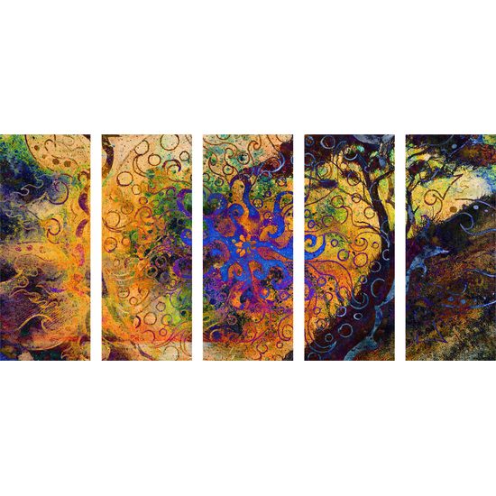 5-dielny obraz strom múdrosti