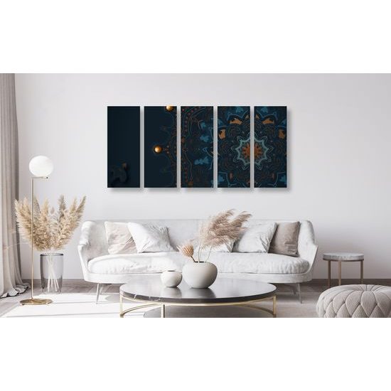 5-dielny obraz morská Mandala
