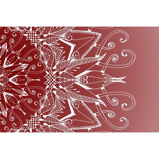 Obraz zaujímavá Mandala na bordovom pozadí