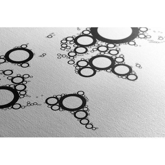 Obraz mapa sveta tvorená kružnicami