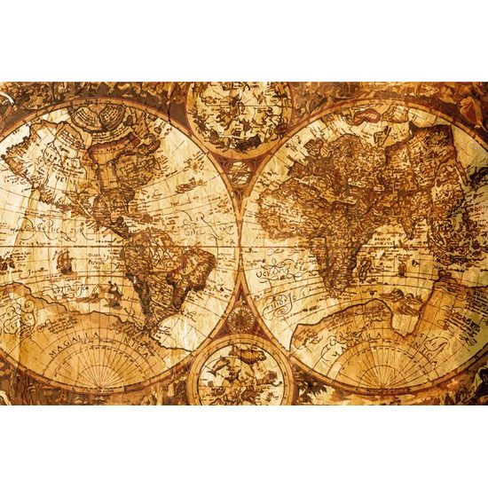 Samolepiaca tapeta stará mapa sveta