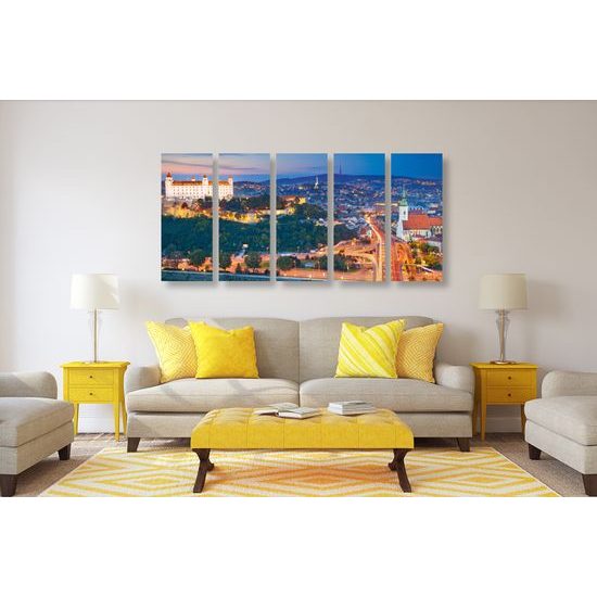 5-dielny obraz Bratislavský hrad