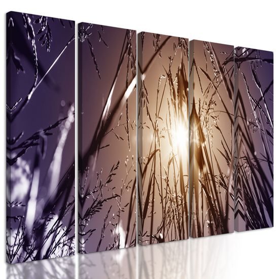 5-dielny obraz lúka v umeleckom prevedení