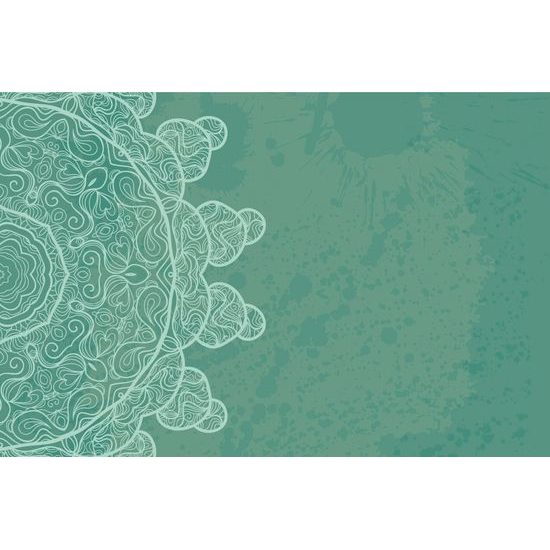 Samolepiaca tapeta zelená Mandala s abstraktnými prvkami