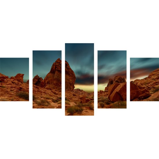 5-dielny obraz červené skaly