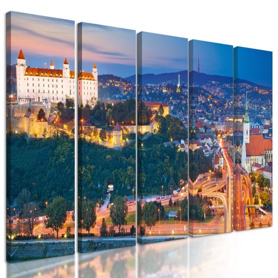 5-dielny obraz Bratislavský hrad